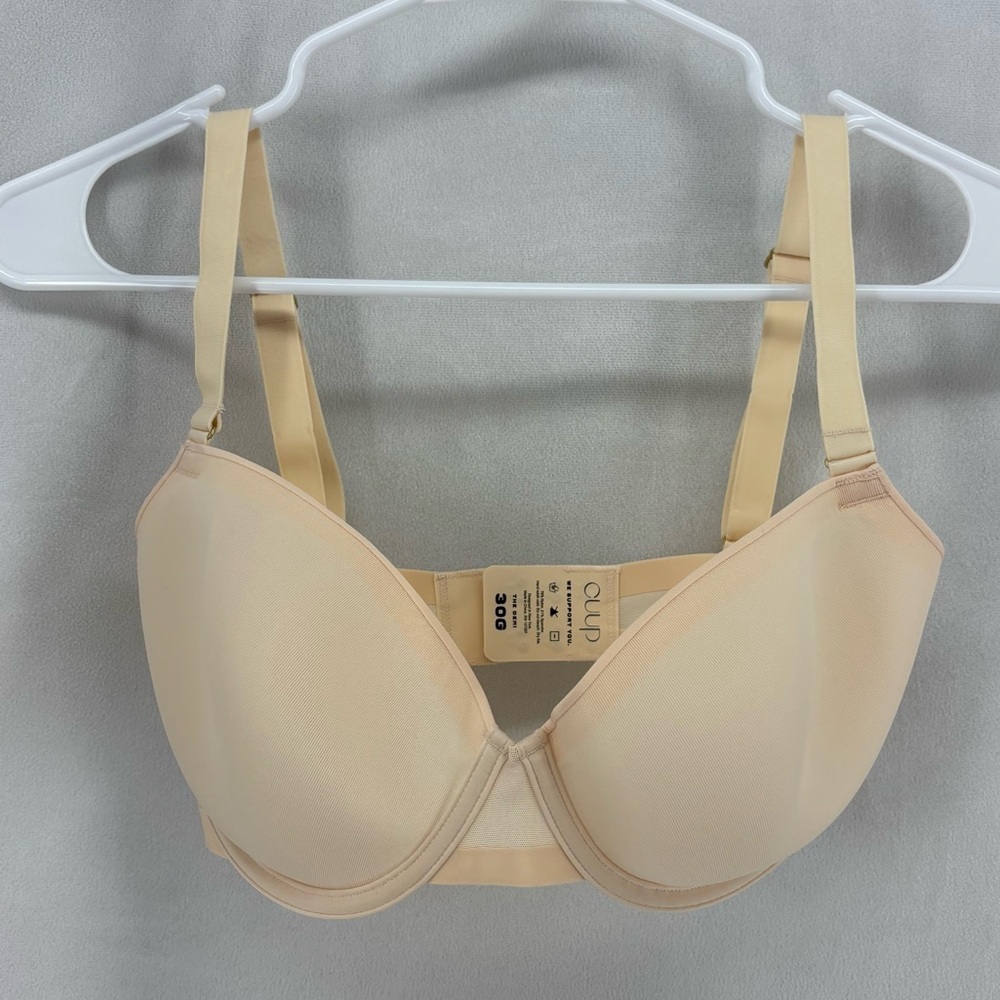 CUUP The Demi Bra Nude Beige Size 30G Lightly Lined Underwire Everyday Support